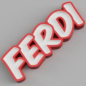 NAMELED FERDI - LED LAMP WITH NAME