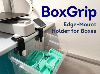 BoxGrip – Clamp-On Box Holder