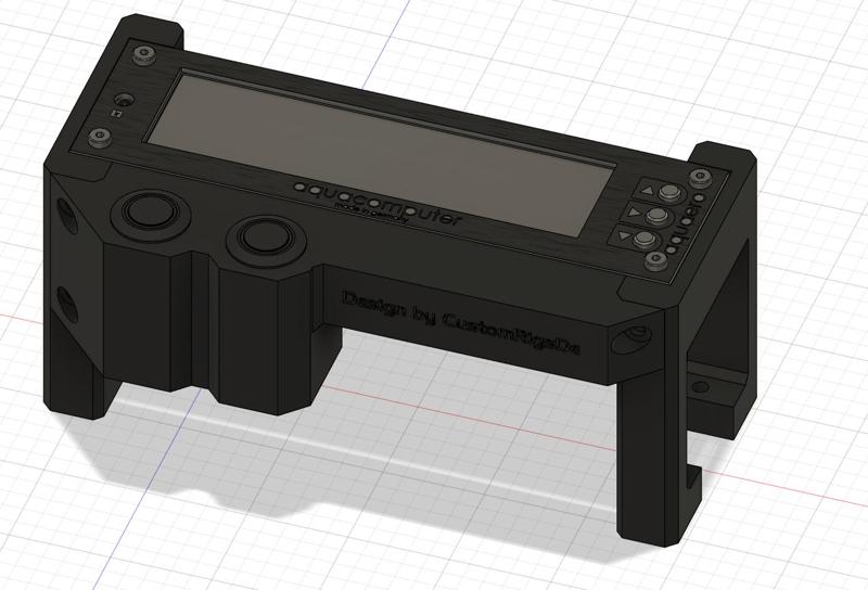 Aquacomputer Aquaero flat mount with additional 16mm buttons