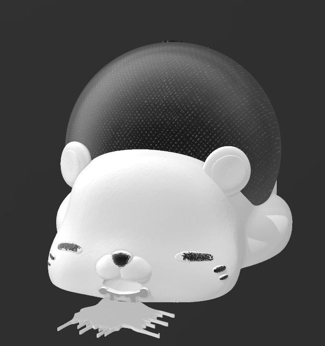 Suporte Alexa Echo Dot 4a e 5a Geração Bebê Urso Dormindo