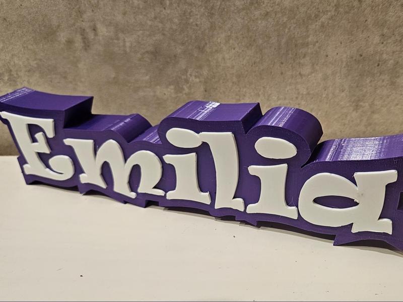 Nameplate lettering Emilia