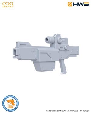 144WS-002BS Beam Scattergun (ACOG). Custom Builders Parts for High Grade Model Kits.