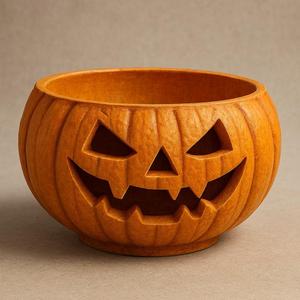 Halloween pumpkin candy bowl
