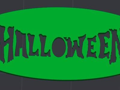 Elliptical Halloween Keychain