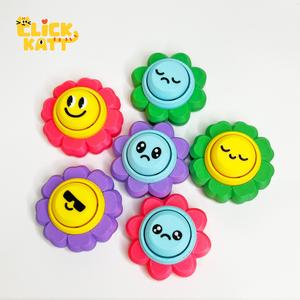 Emoji Flower - Clicker Fidget Toy Keychain