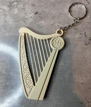 Irish Harp Keychain