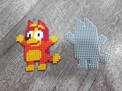 Bingo Bluey Hama Pearls beads plate