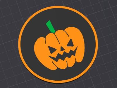 Halloween Pumpkin with smile coasters