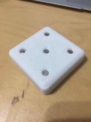 Tray with magnets