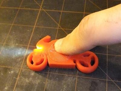 Motorcycle Keychain w/ Light - No Supports