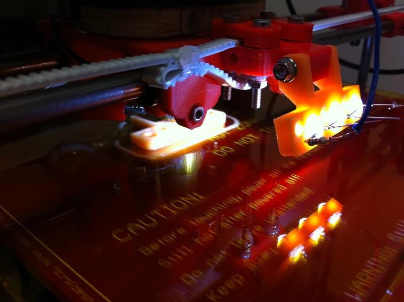 5mm LED holder for dual fan x carriage