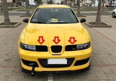 FRONT CENTER AND SIDE GRILLES SEAT LEON 1M/MK1 FR / CUPRA / HONEYCOMB // FRONT SIDE GRILLES SEAT LEON 1M/MK1 FR / CUPRA / HONEYCOMB