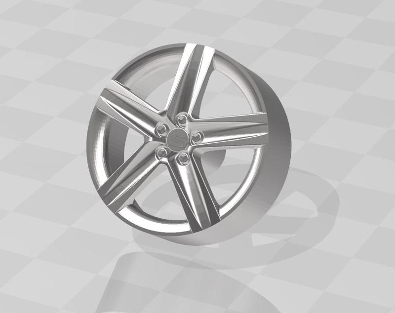 Seat Cupra, Ibiza, Bocanegra Wheels For Scale Model