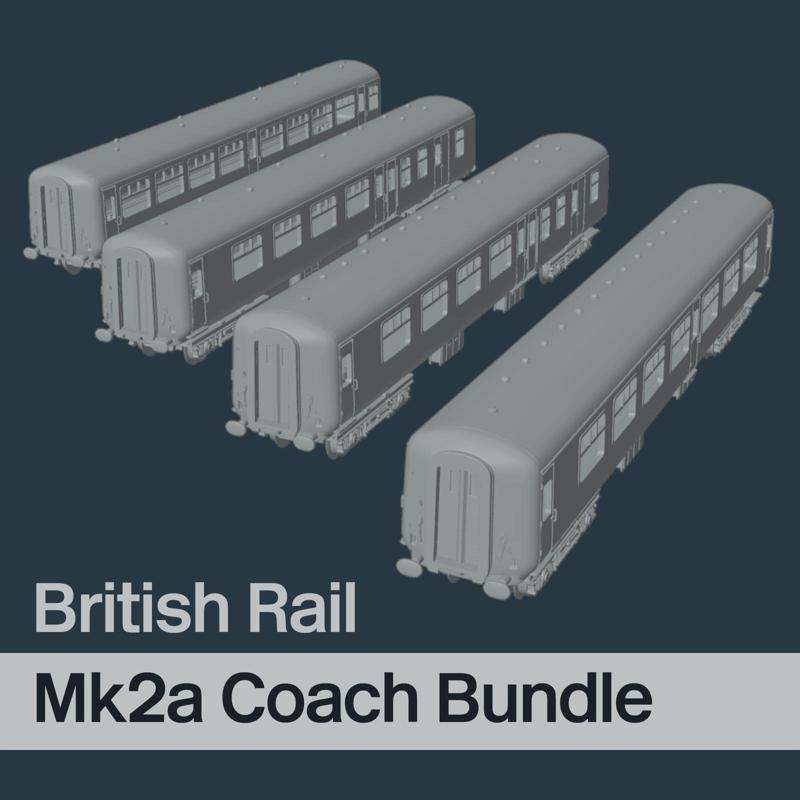 British Rail Mk2A Coach Bundle - BSO FK TSO BFK