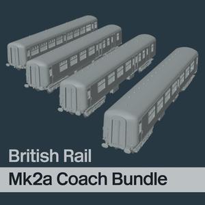 British Rail Mk2A Coach Bundle - BSO FK TSO BFK