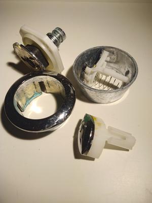 Toilet Flush Button, originally installed on AQUALINE HYGIE PB104W