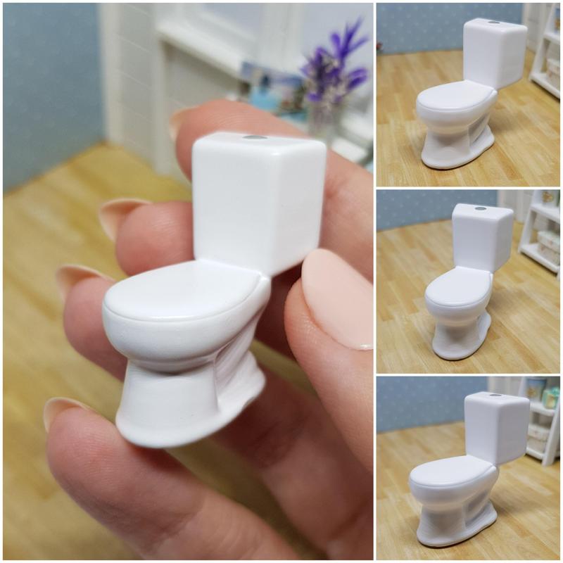 miniature dollhouse toilet