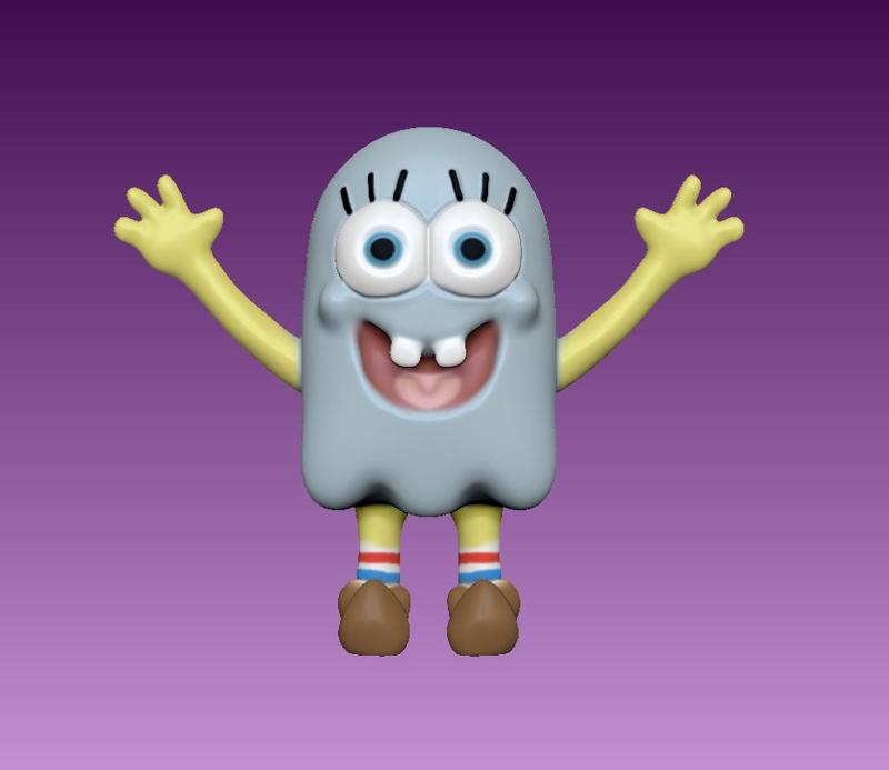 spongebob ghost for the halloween