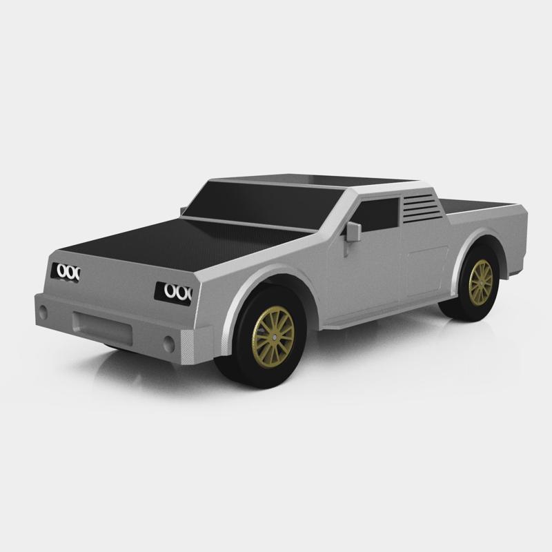 Pickup car - 3d printable car