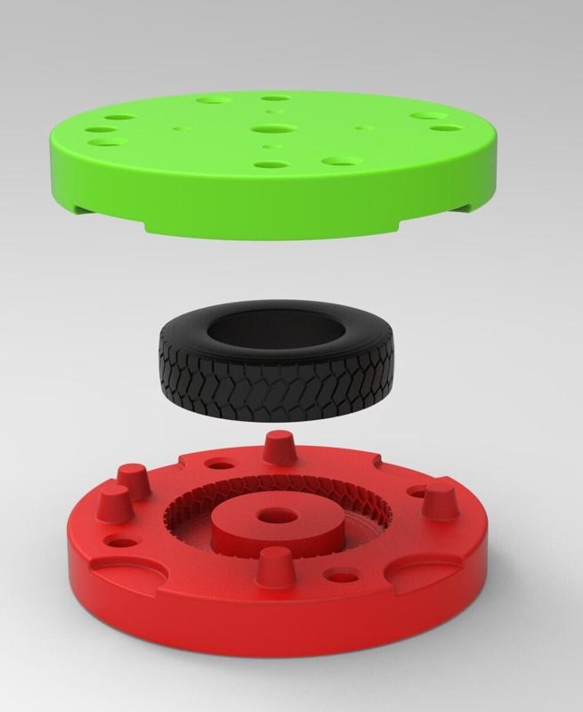 Mold for diecast truck tire 1 Scale 1 to 25 and 1 to 14