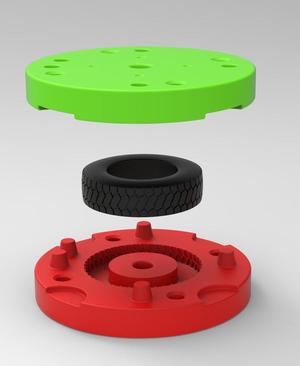 Mold for diecast truck tire 1 Scale 1 to 25 and 1 to 14