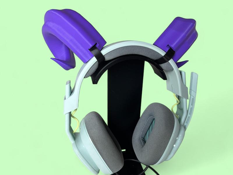 Cute horns headphones tech decor