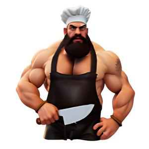Muscular Chef Figurine