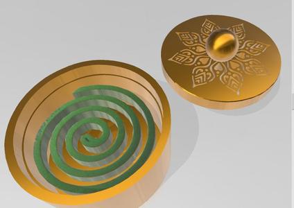 MANDALA VERSION SPIRAL OR AROMATICS CONTAINER