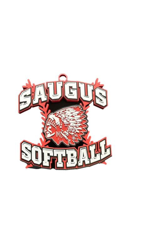 Saugus Softball Chain Necklace Pendant