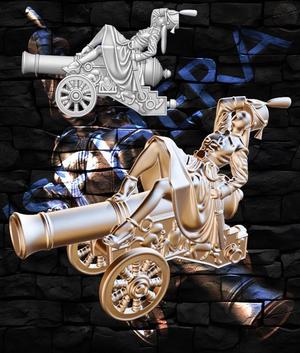 Hussar girl w cannon