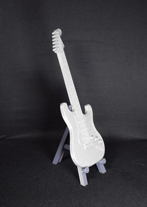 Miniature guitar and its stand