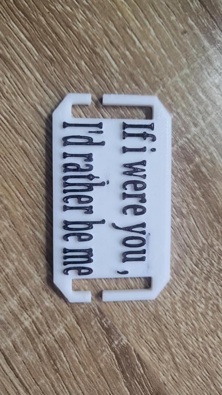 If i were you, I'd rather be me Molle Tag