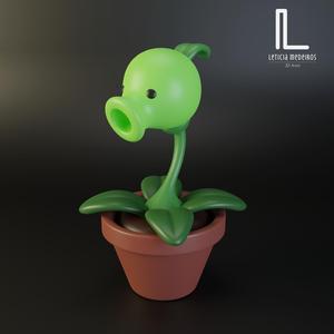 Adorable Peashooter - Plants Vs. Zombies