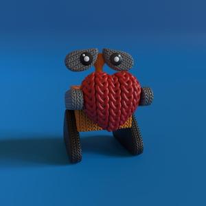 KNITTED VALENTINE WALL-E