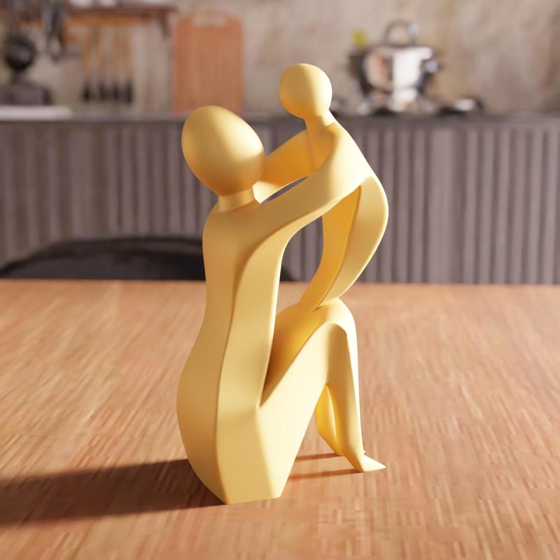 3D Mother and Child Decor STL File - 092