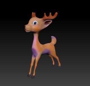 Cute Baby Deer 3D Model