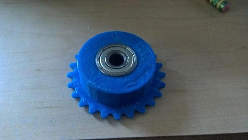 #25 Chain sprocket - 24 tooth w/ bearings