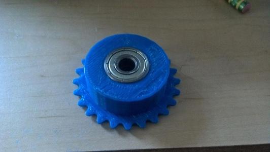 #25 Chain sprocket - 24 tooth w/ bearings