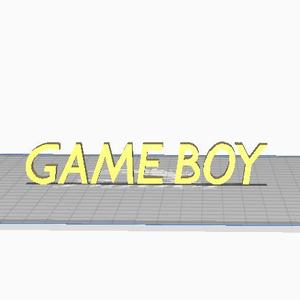 Precision Designed Game Boy Logo - Retro Gaming Nostalgia - 3D Printable Model