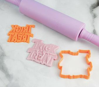 Halloween Trick or treat cookie cutter and stamp