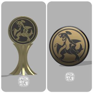 Pokémon Garchomp Set - Coin + Trophy