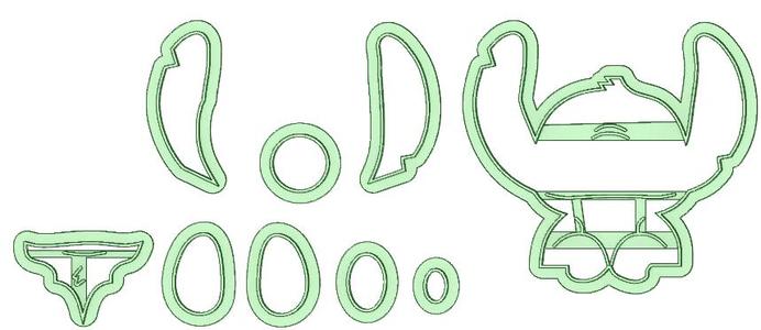 Stitch fondant 2 cutter