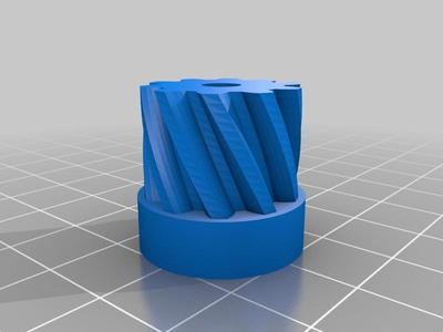 Beefier helical extruder gears for printrbot