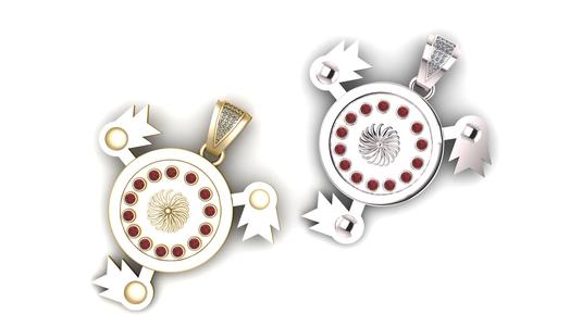 modern medallion pendant  3d printable model