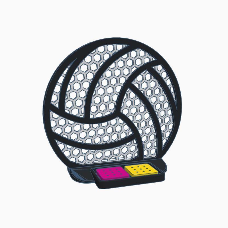 Tabletop volleyball volleyball hoop rack