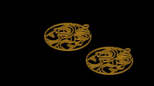 Duality Faces Art Pendant Digital File