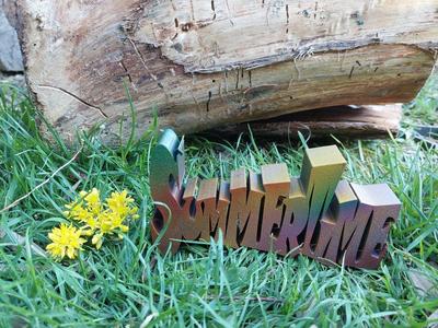 Lettering, Summertime, summer, sun, stand-up display