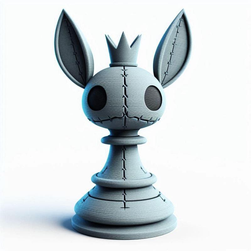 Alien King Chess Piece – Playful Royalty on the Board