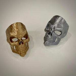 🔥💀 Shiny Skull Ring – 3D Printed Statement Piece 💀🔥