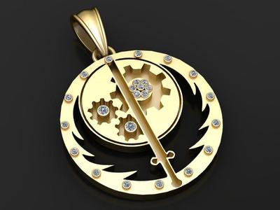 Stainless Steel Pendant  3d printable model